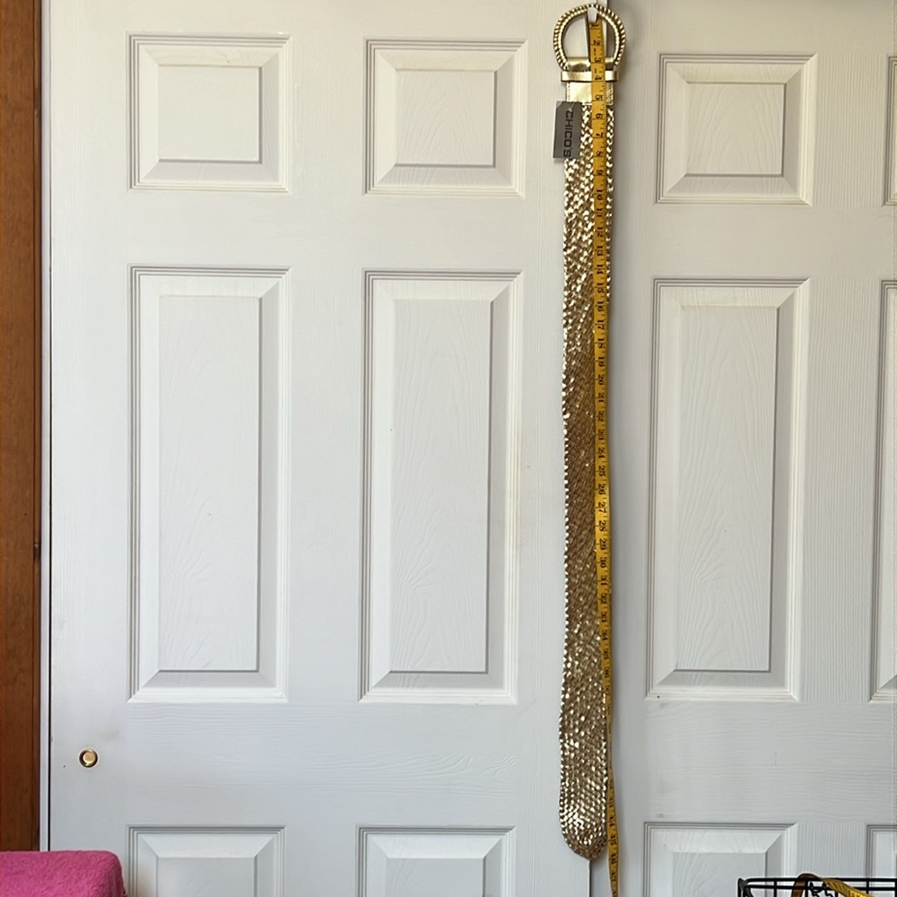 NWT Chico’s Rapunzel Slouch Gold Belt - Picture 5 of 8